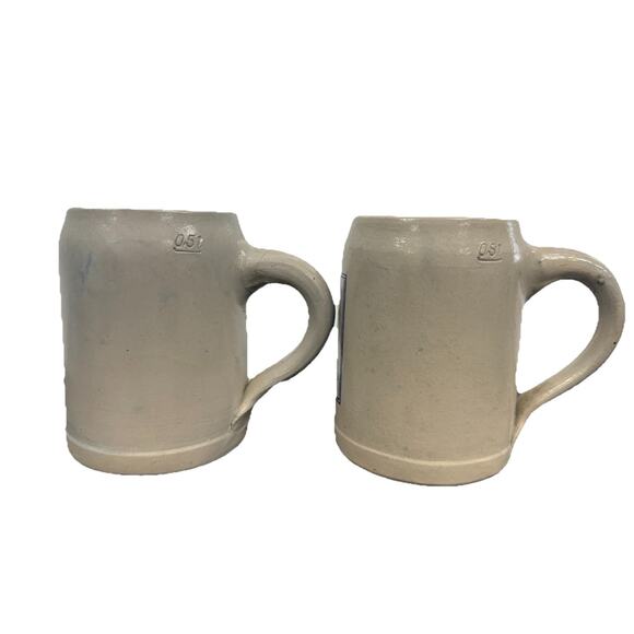 LOT of 2 Vintage Stoneware Lowenbrau Munich .5L German Beer Stein Mugs - Picture 3 of 5